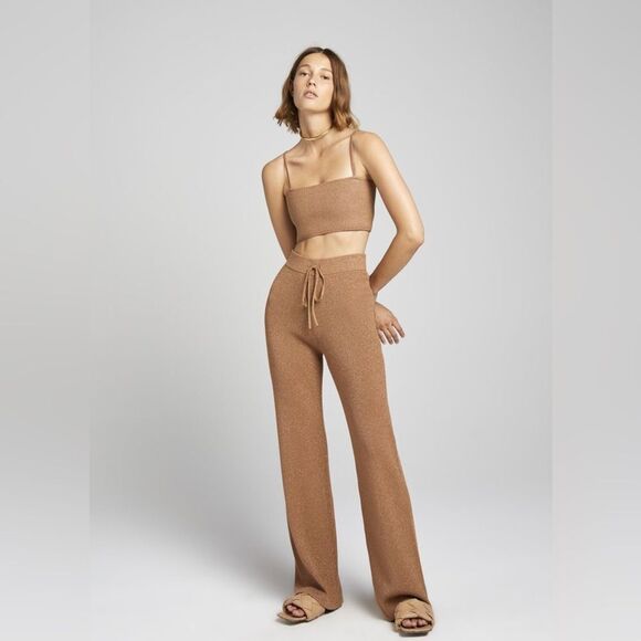 Alc. Quentin pants in toffee/rose gold new no tags luxurious joggers - Picture 1 of 11